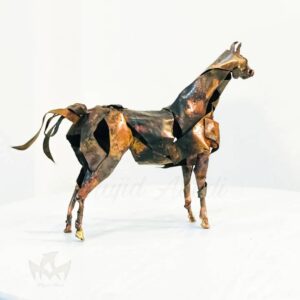 Horse is a horse figure sculpture made of copper sheets.