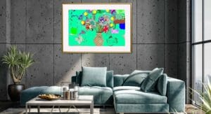 Digital art on a wall