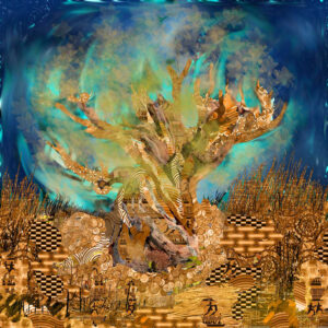 "There Is No Love After Autumn" is a digital art. This is a digital painting of a tree.