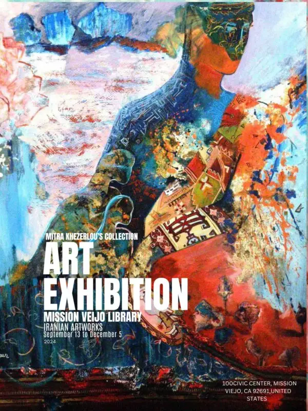 Poster of Exhibition of Mitra Khezerlou's collection.